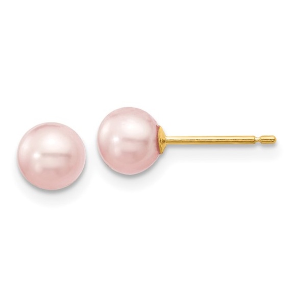 14K Freshwater Cultured Pearl Stud Post Earrings